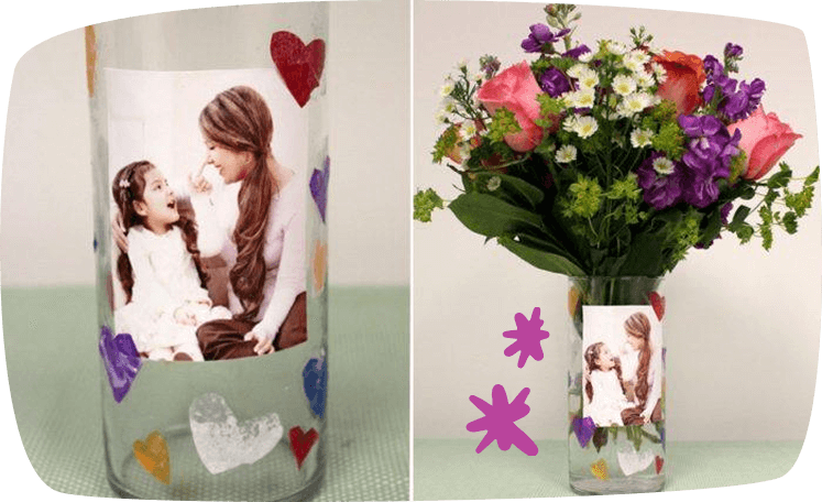 Personlig blomsterpotte med bilde